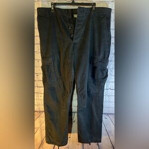 Black Cargo Pants with Utility Design
